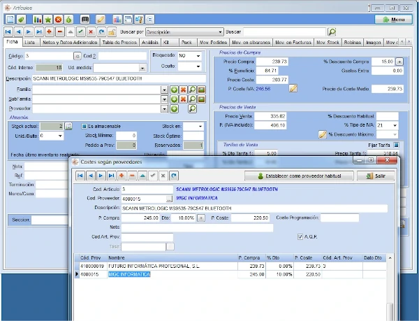 Software de gestión para PYMES: control de artículos y almacenes