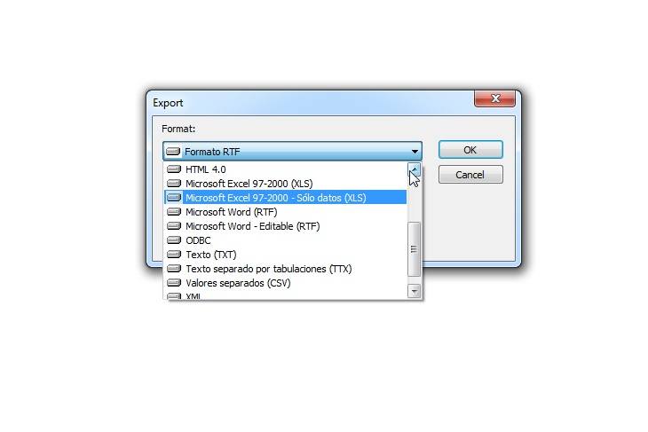 Exportar listados a Excel desde el software de gestión