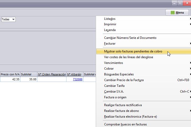 Como ver las facturas pendientes de cobro en el software de facturación
