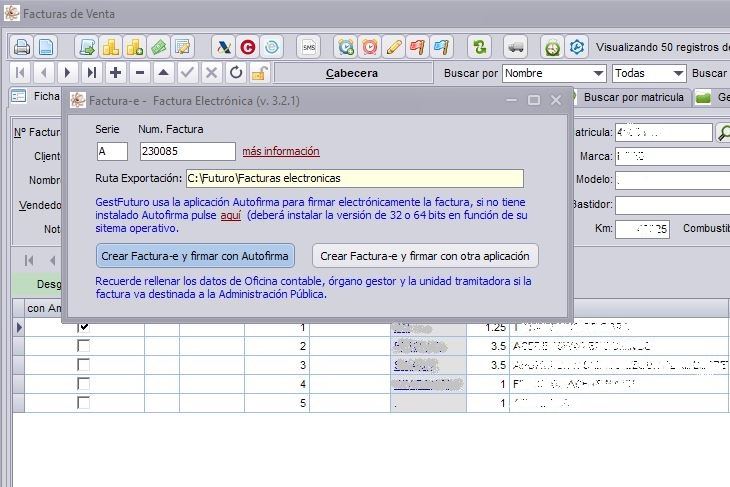La factura electrónica en el software de facturación