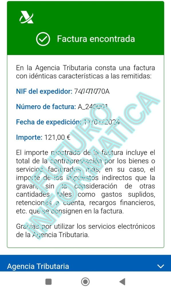 Respuesta QR VeriFactu