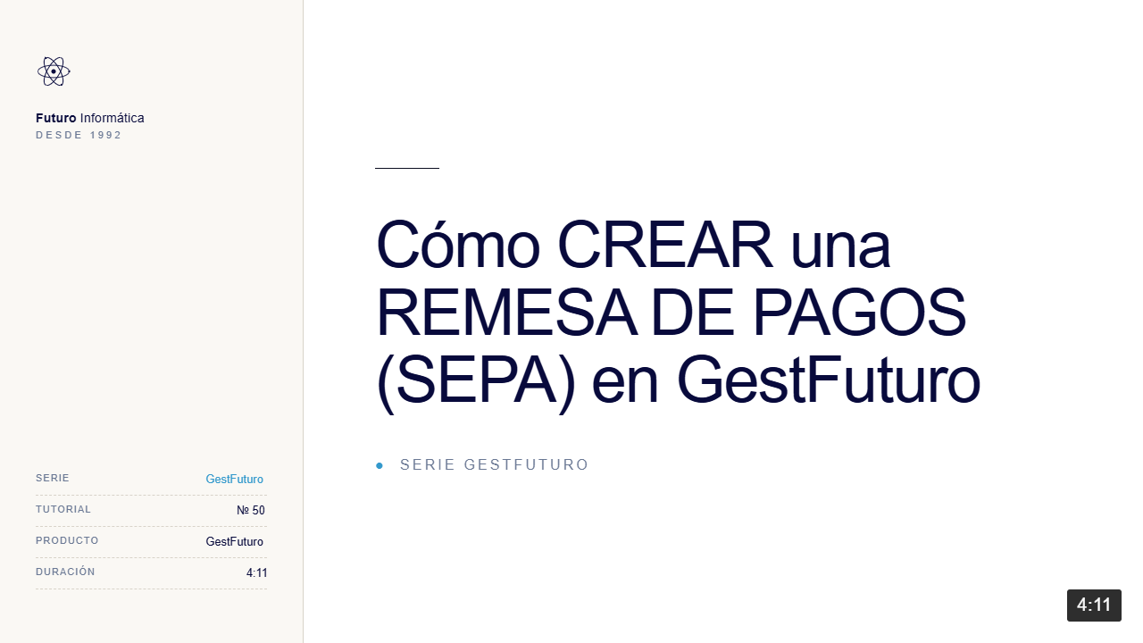 Como generar una remesa de pagos
